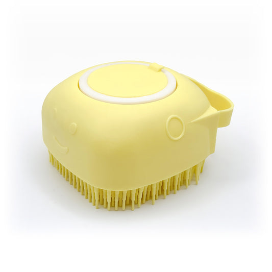 Silicone Pet Bath Brush – Yellow