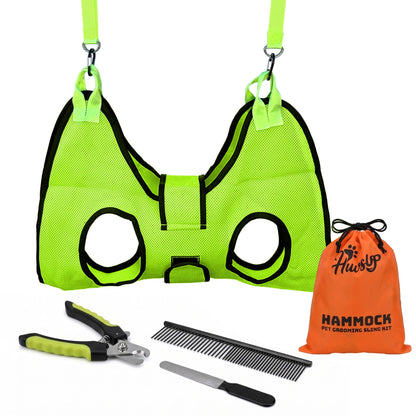 Pet Grooming Hammock Kit Green