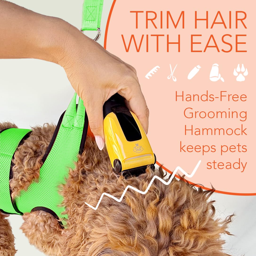 Pet Grooming Hammock Kit Green