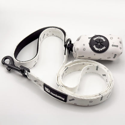 Dog Leash & Poop Bag Holder Set