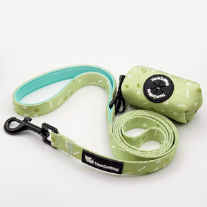 Dog Leash & Poop Bag Holder Set