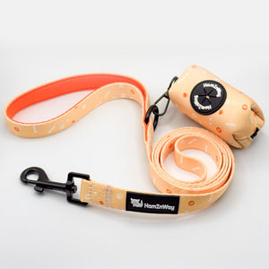 Dog Leash & Poop Bag Holder Set