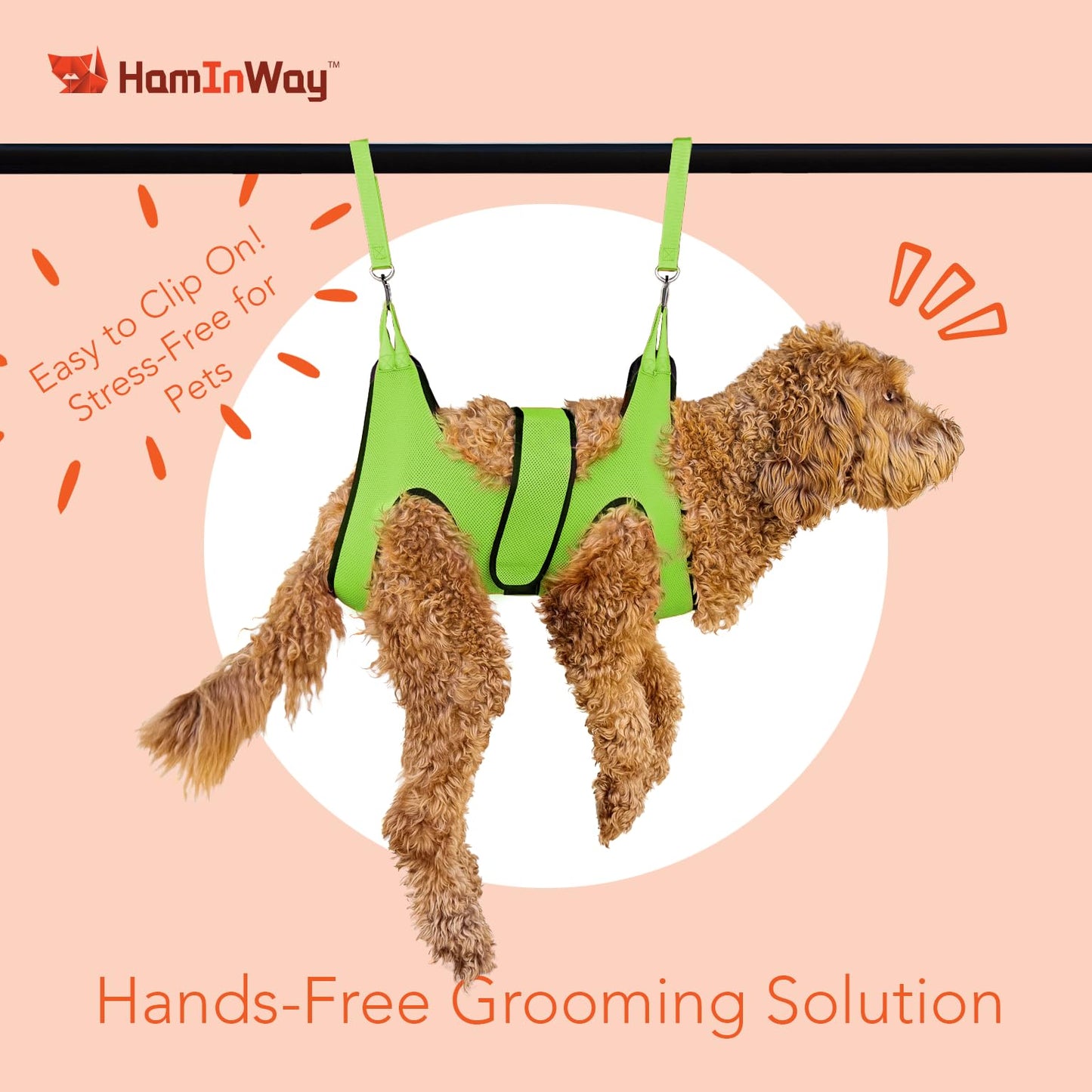 Pet Grooming Hammock Kit Green