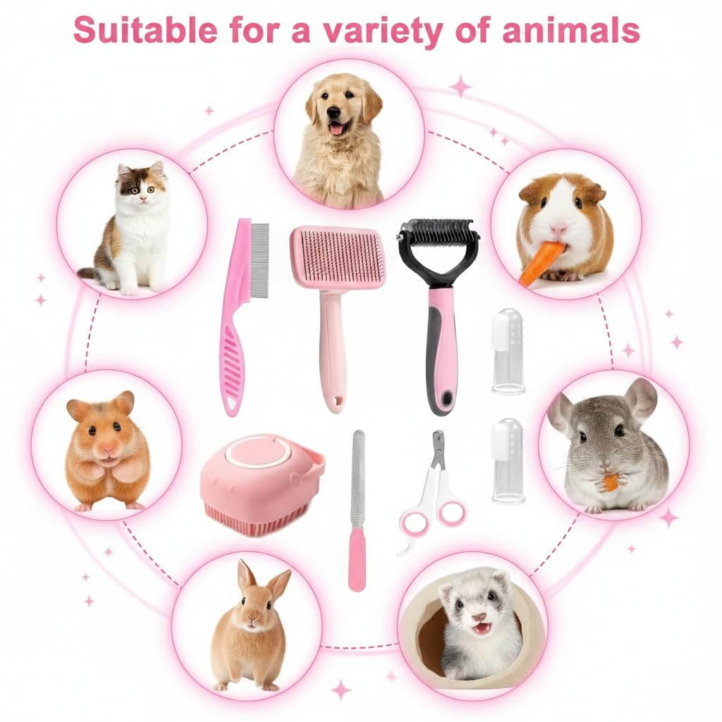 8-Piece Pet Grooming Kit