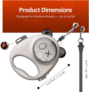 Panda Hug Retractable Pet Leash