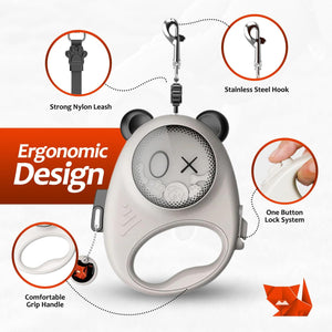 Panda Hug Retractable Pet Leash