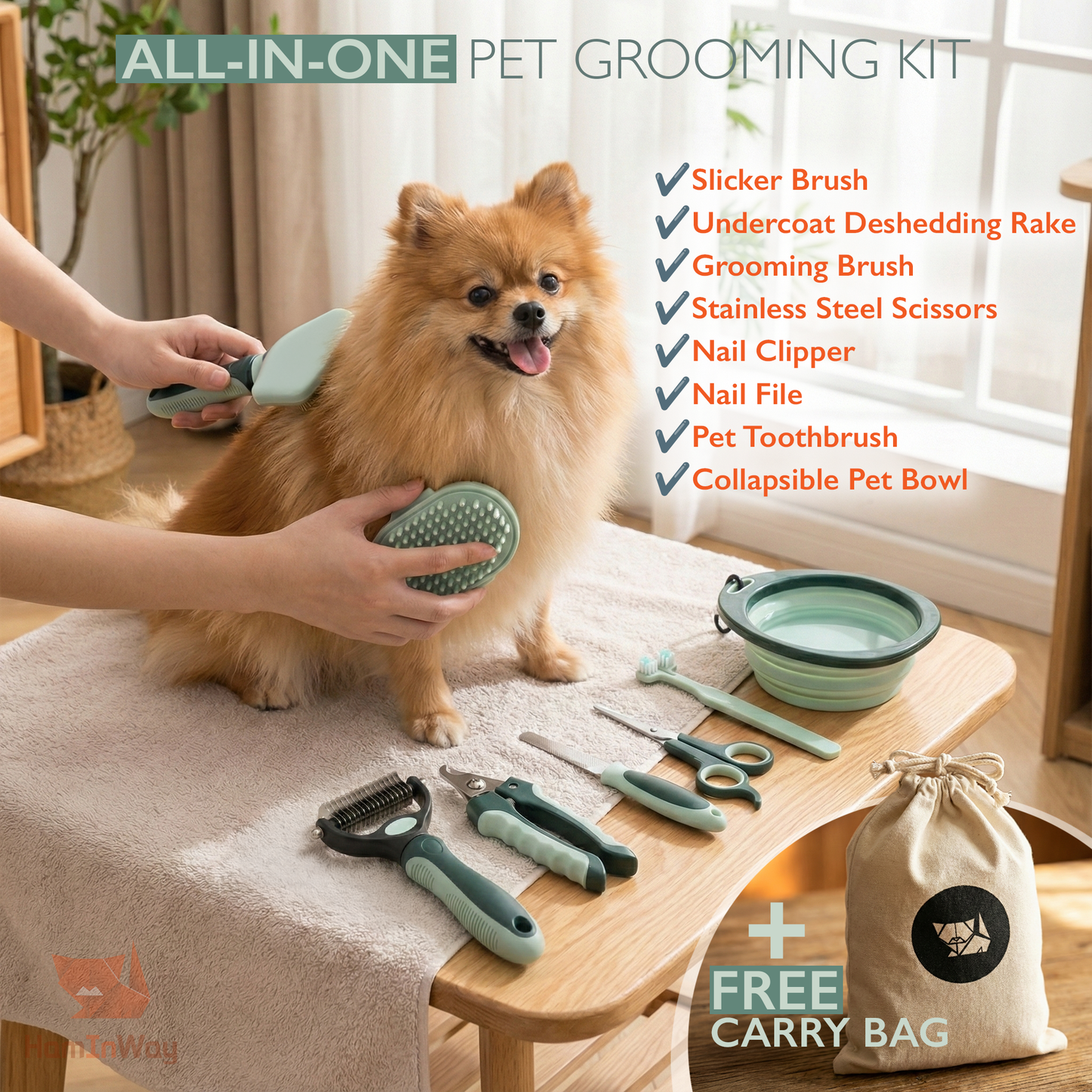 8-in-1 Pet Grooming Kit