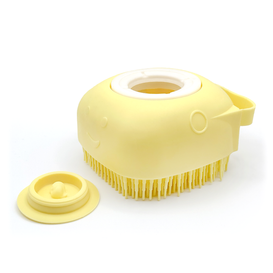 Silicone Pet Bath Brush – Yellow