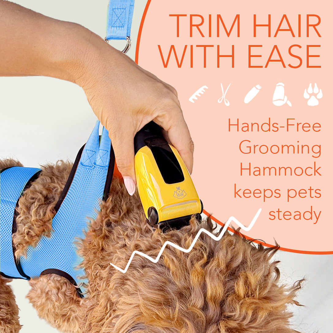 Pet Grooming Hammock - Blue