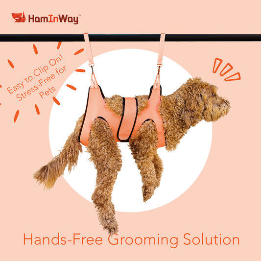 Pet Grooming Hammock - Pink