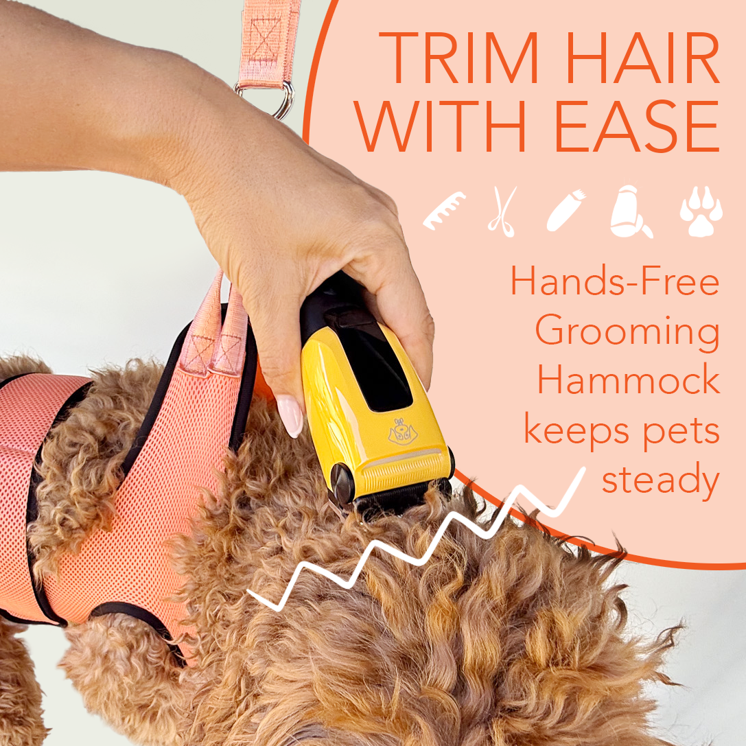 Pet Grooming Hammock - Pink